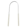Stainless steel tongue cleaner, White